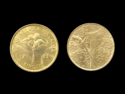 Coin Lama～1992/1993 马来西亚 Malaysia $1 1 Ringgit (1 Piece Price) (Original Coin) (Syiling Asli)