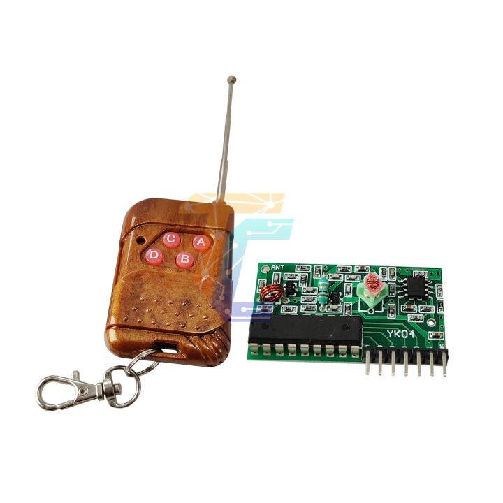 4 Channel Wireless Remote Control Transmitter Receiver Module IC 2262 ...