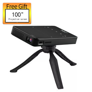 Outdoor mobile portable mini DLP projector with apps LED smart tv box wireless connection 4K video movie decoding android phone tablet intelligent screen bluetooth 3D battery laptop projection