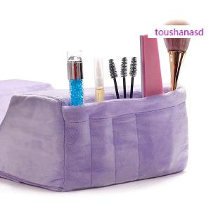 toushanasd หมอนสำหรับต่อขนตา5สีปลอกหมอนผ้าสักหลาดสำหรับต่อขนตาหมอนเปลี่ยนฝาครอบหมอนแต่งหน้า