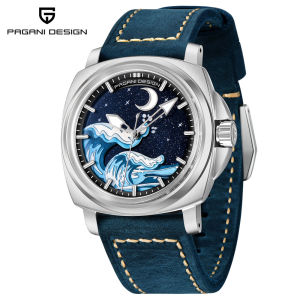 [Original] PAGANI DESIGN Original Mechanical Men Watch Automatic Stainless Steel Case Japan NH35A Movement AR+AF Sapphire Glass 100M Waterproof Leather Strap Wristwatch PD-YS014