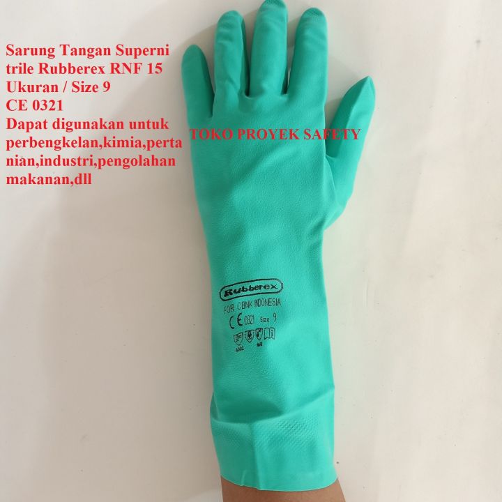 SARUNG TANGAN SUPER NITRILE RUBBEREX RNF 15 Lazada Lazada