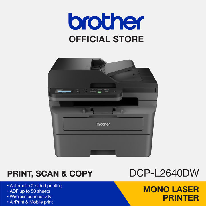 Brother dcp l2640dw 3 in 1 wireless mono laser printer auto 2 sided