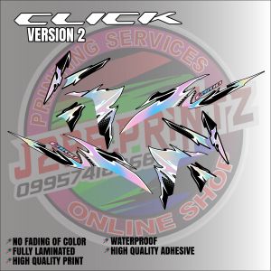 STICKER DECALS FOR CLICK 125/150 V2 HOLOGRAPHIC EFFECT HIGH QUALITY VINYL STICKER NO FADE RAIN OR SHINE