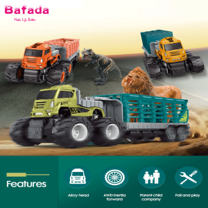 Bafada Kids Alloy Tractor Transport Car Action Figures Vehicle Play Educational Early Learning Toys For Boys Birthdays Christmas Gift