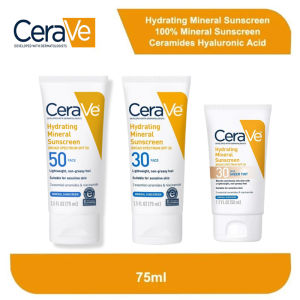 CeraVe Hydrating Mineral Sunscreen Lotion for Body SPF 50 for All Skin Types 75ML