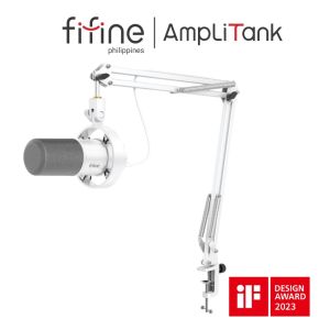 FIFINE K688CT Podcast Microphone Kit USB/XLR Dynamic Microphone with Boom Arm for PC/XLR Mixer Gaming Mic with Mute Button Headphone Jack for Vocal Voice-Over Streaming Music Recording