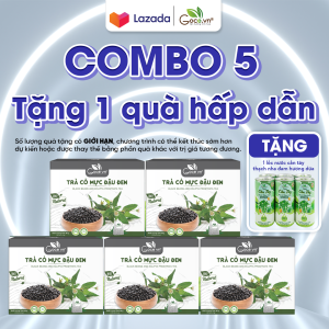 Combo 5 hộp Trà cỏ mực đậu đen túi lọc Goce - 5x80g