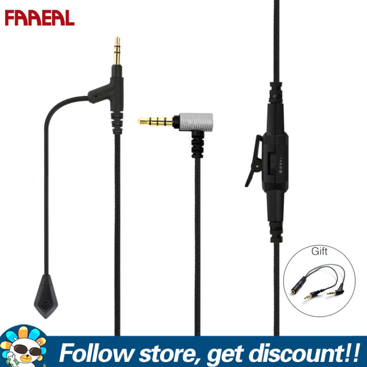 FAAEAL Boom Microphone Volume Cable For V-MODA Crossfade M