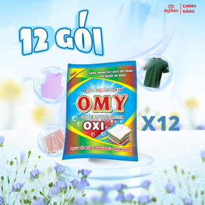 Bột Tẩy Quần Áo Màu OMY | Giữ Màu Áo Và Tẩy An Toàn | Gói 30Gx12