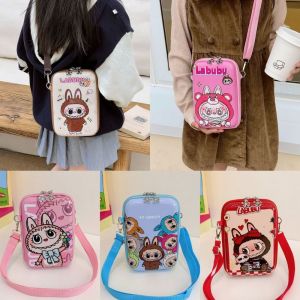 GOFIDIN คาลิปบาร่า กระเป๋า Crossbody สำหรับเดินทาง ป๊อปมาร์ท จุได้มาก กระเป๋าใส่เหรียญ พีวีซีพีวีซี กระเป๋าถือแบบถือ