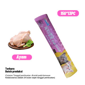 【Beli 10 Gratis 3】15g/Strip Snack Kucing Makanan Kucing Snack Hewan Peliharaan Snack Pengemukan Kucing Pelengkapa Hewan Peliharaan Cat Strips cemilan kucing biar gemuk