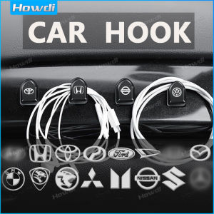 Car Hook Seat Hook Hanger Car Hook Mini Headrest Hanger with bright car logo