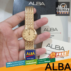 ALBA ORIGINAL - JAM WANITA ANALOG ORIGINAL ALBA ATC68C X1 ALBA ATC68CX1 Women CT - Gold - Stainless Steel - Diameter 3.2CM - Water Resist 30 Meter - Jamdunia# Jam Tangan Wanita Jam Tangan Cewek Jam Tangan Anti Air + ALBA ATC6 8C S003