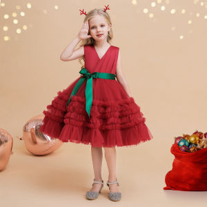 MQATZ Baby Girl Clothes Fluffy 1st Birthday Dress For Baptism Toddler Lace Princess Dress Kids Child Clothing Party Costume 1-6 Year L2095XZ