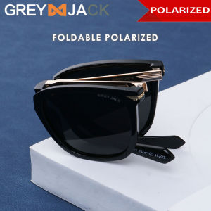 Grey Jack Kacamata Hitam Sunglasses Polarized Lipat Bahan TR90+Metal Foldable Anti Silau Matahari Model Aesthetic Fashionable Pria dan Wanita 721