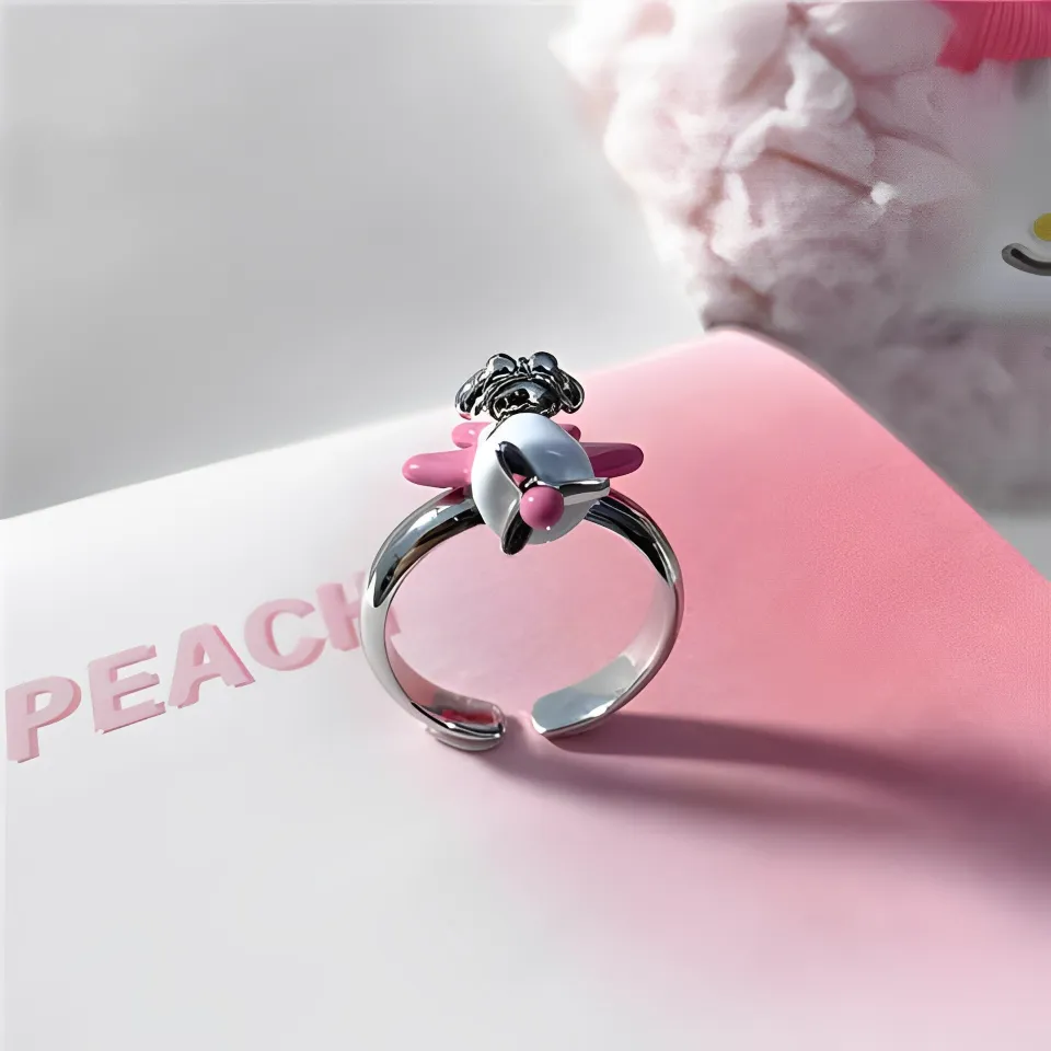 Kuromi Ring Adjustable Open Silver Kawaii Cute Melody Y2K Jewelry for Women  Girls, brass, no : Amazon.co.uk: Fashion
