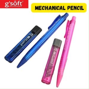 【1PACK=12SET ! ! !】GSOFT Mechanical Pencil+Pencil Lead / Pensel Tekan+Mata Pensel (0.5MM/0.7MM)