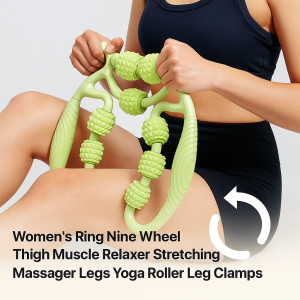Nine Wheel Ring Leg Clamp Yoga Auxiliary Massage Wheel Muscle Relaxation Slimming Leg Shaping Portable Leg Clamp Massager