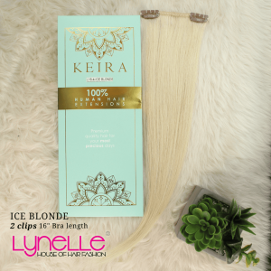 Keira Hair Extensions 100% Human Hair Bra Length in Ice Blond - Code- L16W4-ICE BLOND