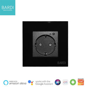 BARDI Smart Wall Socket Wifi EU Black For Alexa Google Home Automation