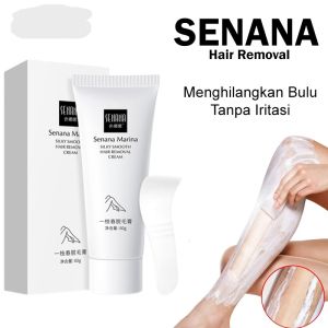 SENANA Perontok Bulu Permanen 60gr Original - SENANA Marina Silky Smooth Hair Removal Cream - Wax / Waxing