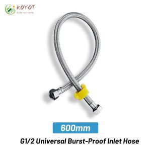 KOYOT Universal Burst-Proof Water Inlet Hose 304 Stainless Steel G1/2 Thread Flexible Water Hose