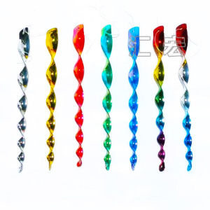 Batang Spiral Gantung Pengusir Burung/Alat Pengusir Burung Bentuk Spiral Reflektif 8pcs
