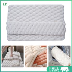 COD [Free Shipping] Anti Slip Bathroom Mat Absorbent Soft Bath Rug for Comfortable Use at Home Hotels and Resorts in Light Blue