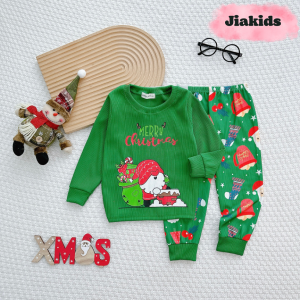 [NOEL 2023] Bộ Dài Tay NOEL Thu Đông - Hiệu MINKY MOM Vải Thun Gân Cho Các Bé 0-8 Tuổi Cao Từ 80-130Cm - TD-IN116