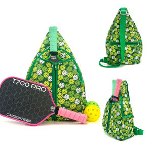 Lightweight Neoprene Pickleball Sling Bag Pickleball Crossbody Bag Perfect for 2 Pickleball Paddles Neoprene Pickleball Paddle Shoulder Bag for Men & Women