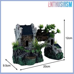 【Enthusiasm】🌟🌟【Hot Sale】🎈 Simulation Decoration Fish Tank Ornament Ornament Resin Aquarium Ornament Fish Tank Landscape House Model Aquarium Ornament