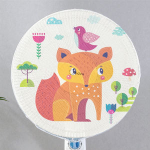 Summer Fan Dust Cover Kid Finger Anti-pinch Fan Protector Dustproof Washable Fan Cartoon Protection Net