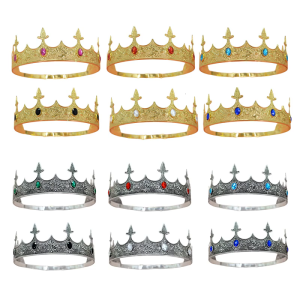 Kim loại Vua vương miện headband cho nam giới với đá quý Studded chi tiết cho lễ hội âm nhạc và cosplay ăn mừng ngày lễ