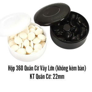 Bộ 361 Quân Cờ Vây Lớn 2.2cm - Cong 1 Mặt/ 2 Mặt - Kèm Hộp Đựng và Bàn Cờ - Phù Hợp Mọi Lứa Tuổi