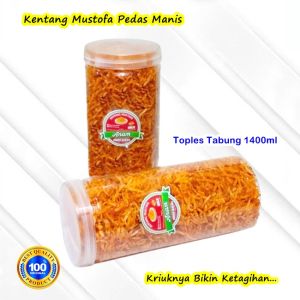 Kentang Mustofa Original Keripik Kentang Goreng Kering Pedas Manis Cemilan Stik Balado Teri Kacang