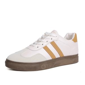 YOTO Casual Women and Men Shoes Synthetic Style Two Parallel Lines Design Low Top Sneakers