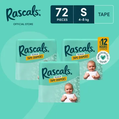 Rascals Tape SMALL (4-8 kg) - Jumbo (70 pcs) or Convenience (66 pcs)