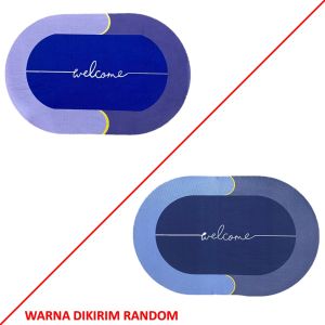 Karpet Kamar Mandi Bentuk Oval Keset Kaki Anti Slip Bathroom Carpet Menyerap Air Anti Licin Keset Welcome PIT