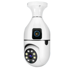 CCTV Bulb Camera Dual Lens 360° Panorama 1080P HD Wireless Auto Tracking With Audio And Speaker Outdoor Smart Cameras