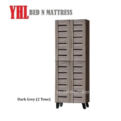 YHL AL 4 Doors Tall Shoe Cabinet / 4 Doors With Air Ventilation Tall Shoe Rack (Free Installation)