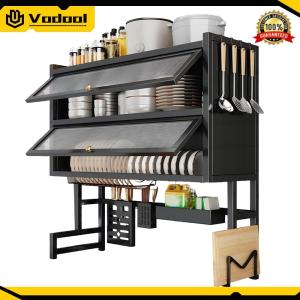Double Layer Kitchen Sink Storage Rack with Drip Tray Countertop Dish Drain Rack Bowl Storage Organizer Household Kitchen Accessories