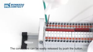 WH PT2.5-PE Ground Din Rail Terminal Block 2.5mm² Electric Cable Connector PT 2.5-PE Earthing Connect