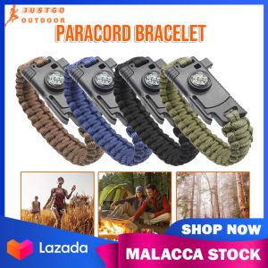 5 In 1 Paracord Bracelet Hiking Outdoor Camping Survival Bracelet Rescue EDC Tools Emergency Rope Multifunctional Escape Tactical Wrist Strap