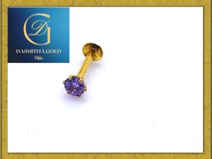 Dasmitha Single stone 4mm colour mukuthi cod 16carat nose stud