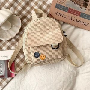 82 Shop Tas Ransel Wanita Mina Mini Backpack Korean Style Local Korduroi Free 2 Pin Random