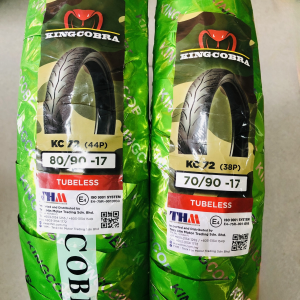 TAYAR TYRE MOTORCYCLE KING COBRA BUNGA DIAMOND TUBELESS 70/90-17 80/90-17 COMBO SET