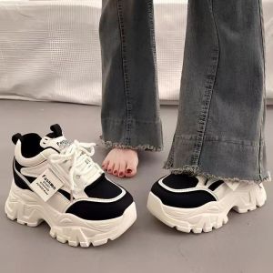 Women’s thick-soled “dad shoes” sneakers new Spring 2026 model trendy Instagram style versatile height-increasing casual athletic white