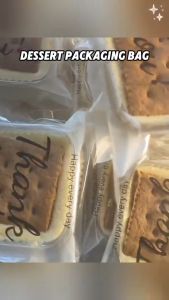 100PCS Thank You Design10x10cm and7x7cm Food Packaging Cookie Plastic Pastry Bag Resealable PAZU