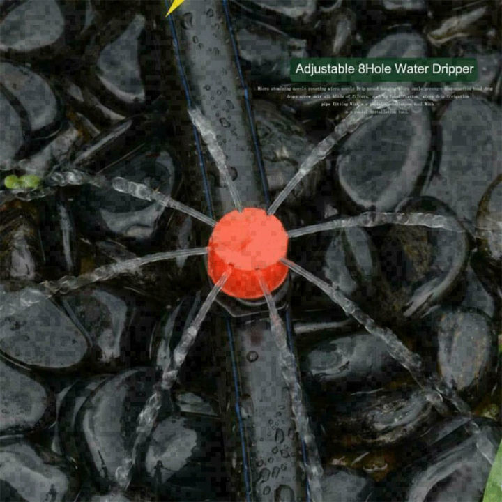Red Dripper Head 50PCS Garden Irrigation Water Flow Drip Emitter Red Riding Hood Head ...